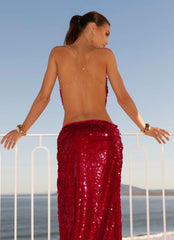 Amosa Cowl Top - Fuchsia