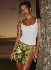 Cancun Sequin Mini Skirt - Lime