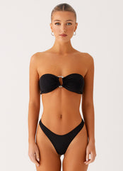 Cuba Strapless Bikini Top - Black