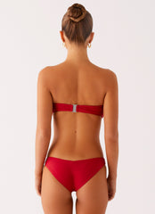 Delta Bandeau Bikini Top - Deep Red