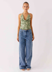 Elspeth Cowl Top - Jade Fern