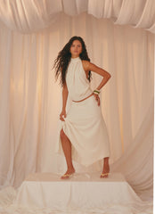 Evaden Low Rise Midi Skirt - Ivory