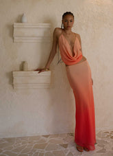 Feliciana Maxi Skirt - Sunset Ombre