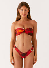 Ilyana Bandeau Bikini Top - Scarlet Blur