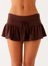 Landon Mini Skort - Chocolate