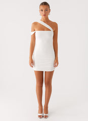 Lena Ruched Mini Dress - Ivory