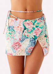 Miradelle Wrap Mini Skirt - Santorini Floral