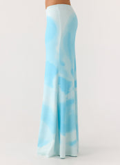 Moka Maxi Skirt - Blooming Blue