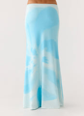 Moka Maxi Skirt - Blooming Blue