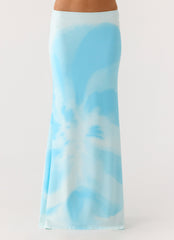 Moka Maxi Skirt - Blooming Blue