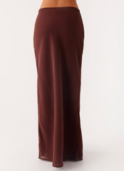 Sienna Sunset Maxi Skirt - Chocolate