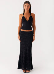Starlit Maxi Skirt - Black