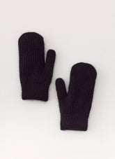 Winter Blaze Knit Mittens - Black
