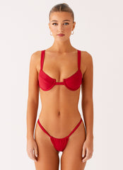 Airlie Balconette Bikini Top - Deep Red