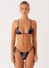 Calista Bikini Top - Dark Floral