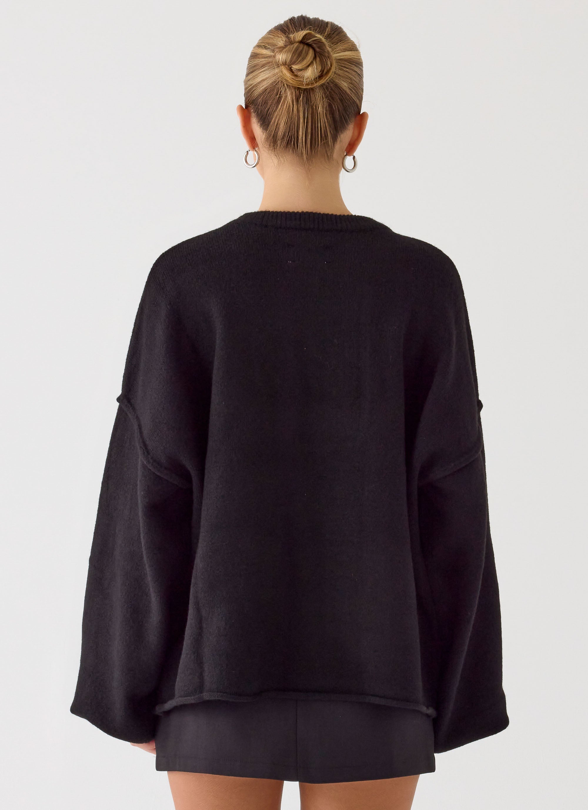 Jack Oversized Knit Sweater - Black