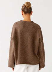 Jack Oversized Knit Sweater - Tan Marle