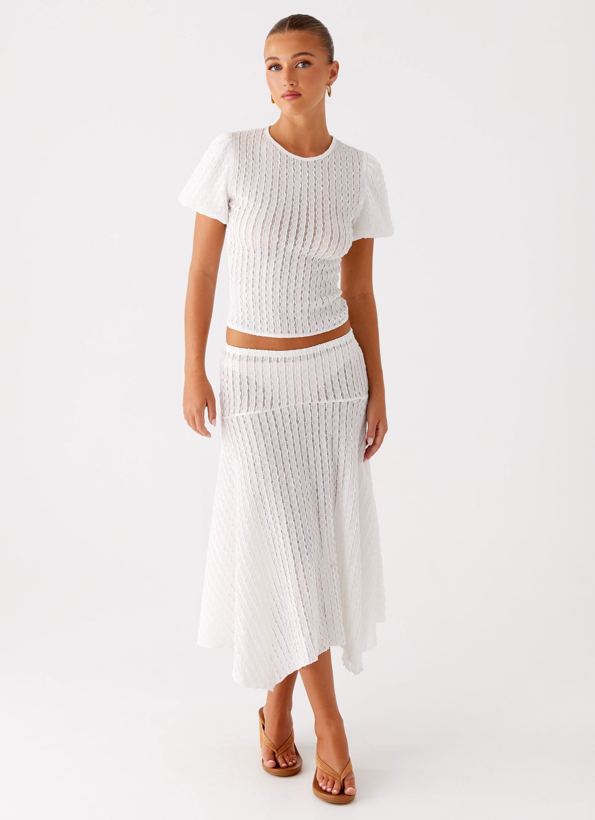 Katta Midi Skirt - Ivory