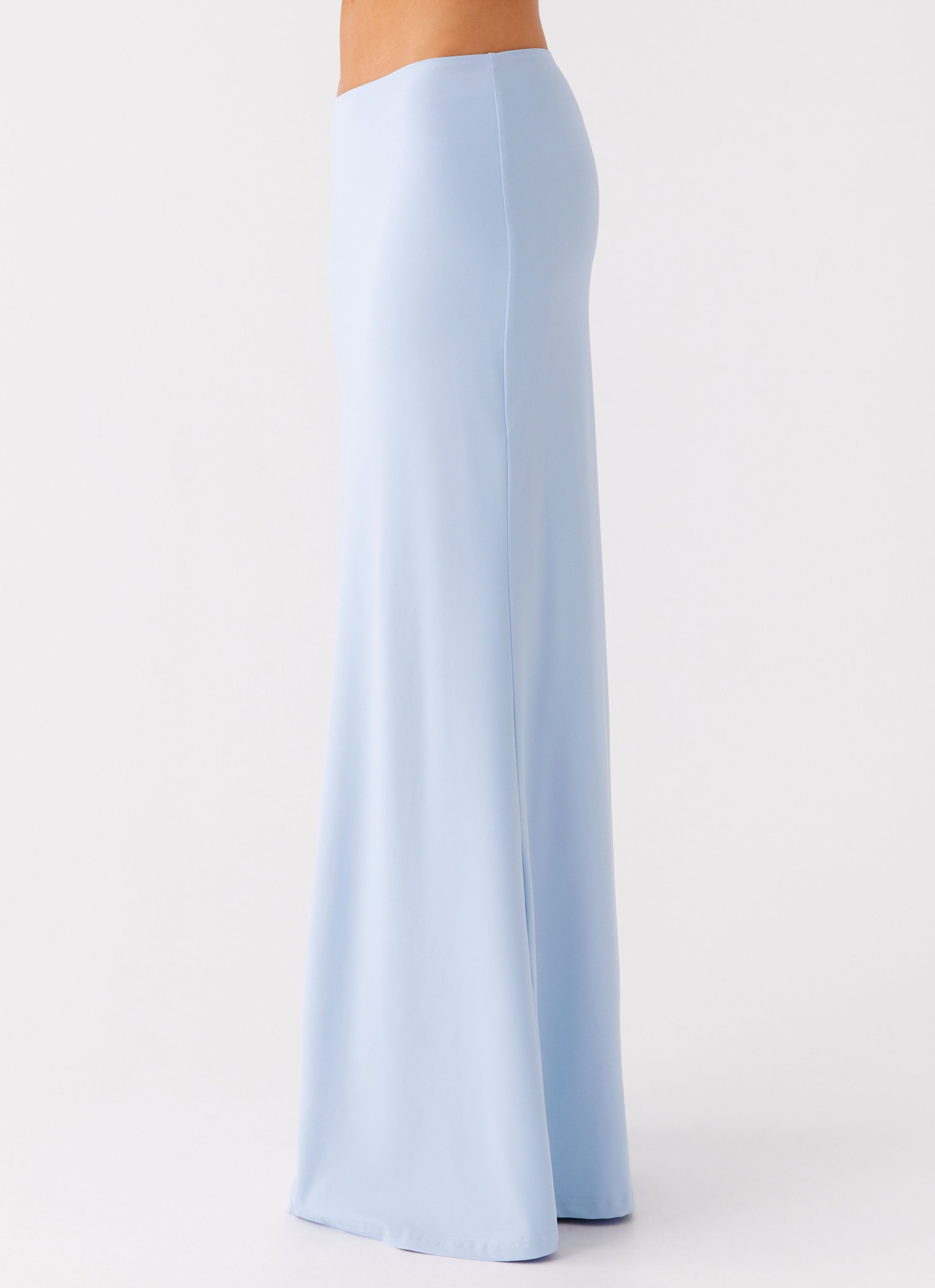 Like A Flower Maxi Skirt - Baby Blue