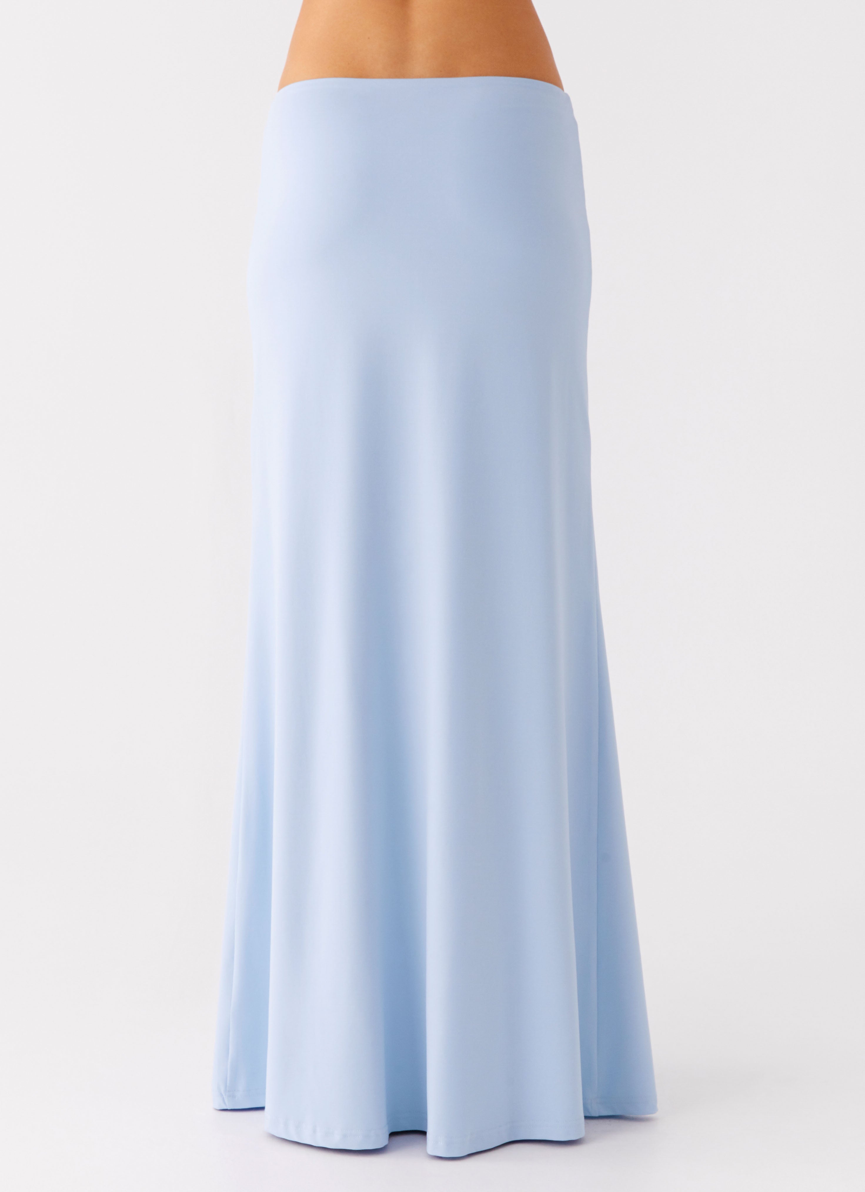 Like A Flower Maxi Skirt - Baby Blue