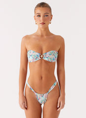 Lory Strapless Bikini Top - Santorini Floral