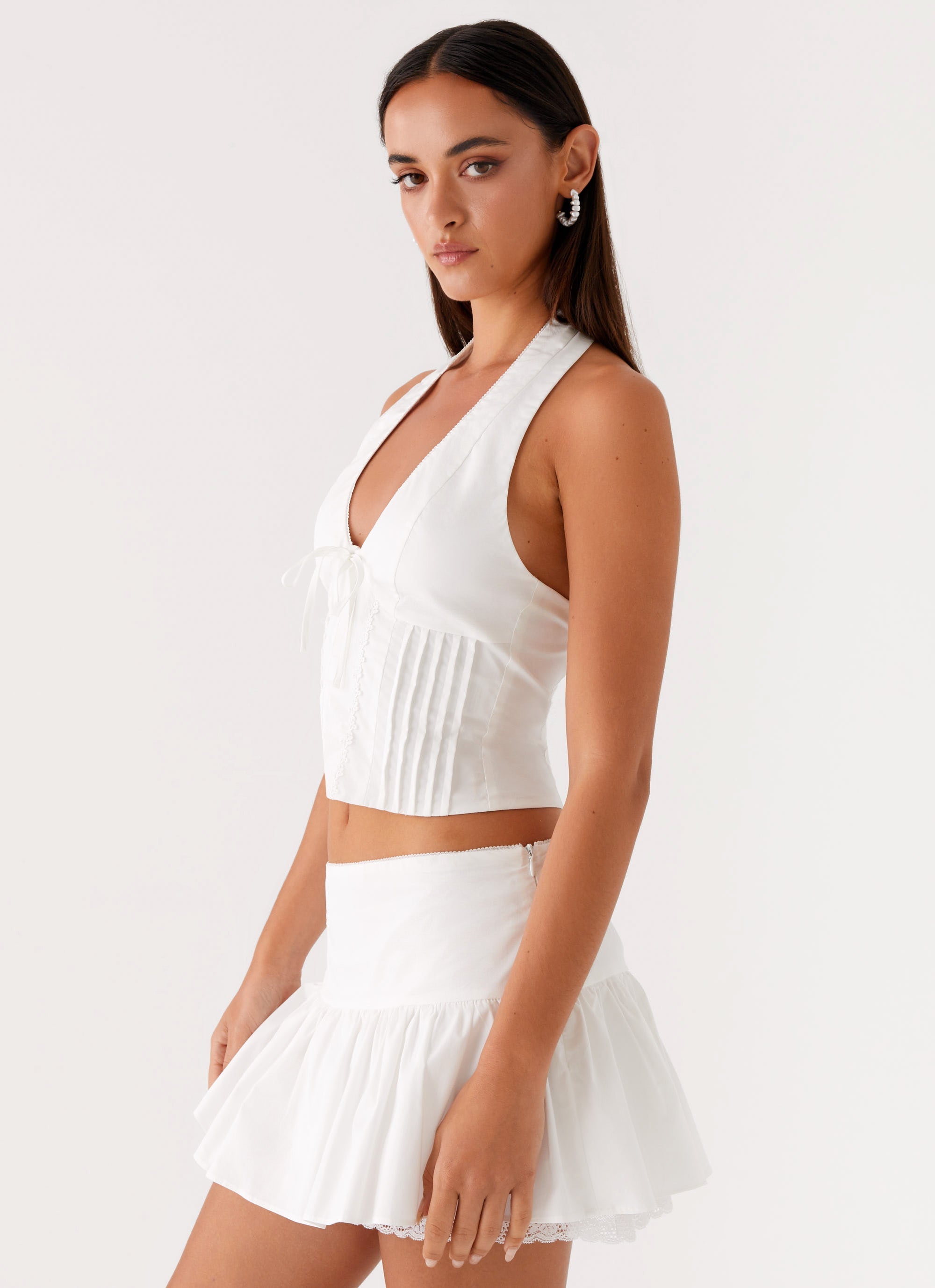 Mavis Mini Skirt - White