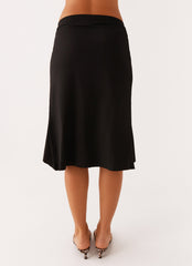 Shes A Lady Midi Skirt - Black