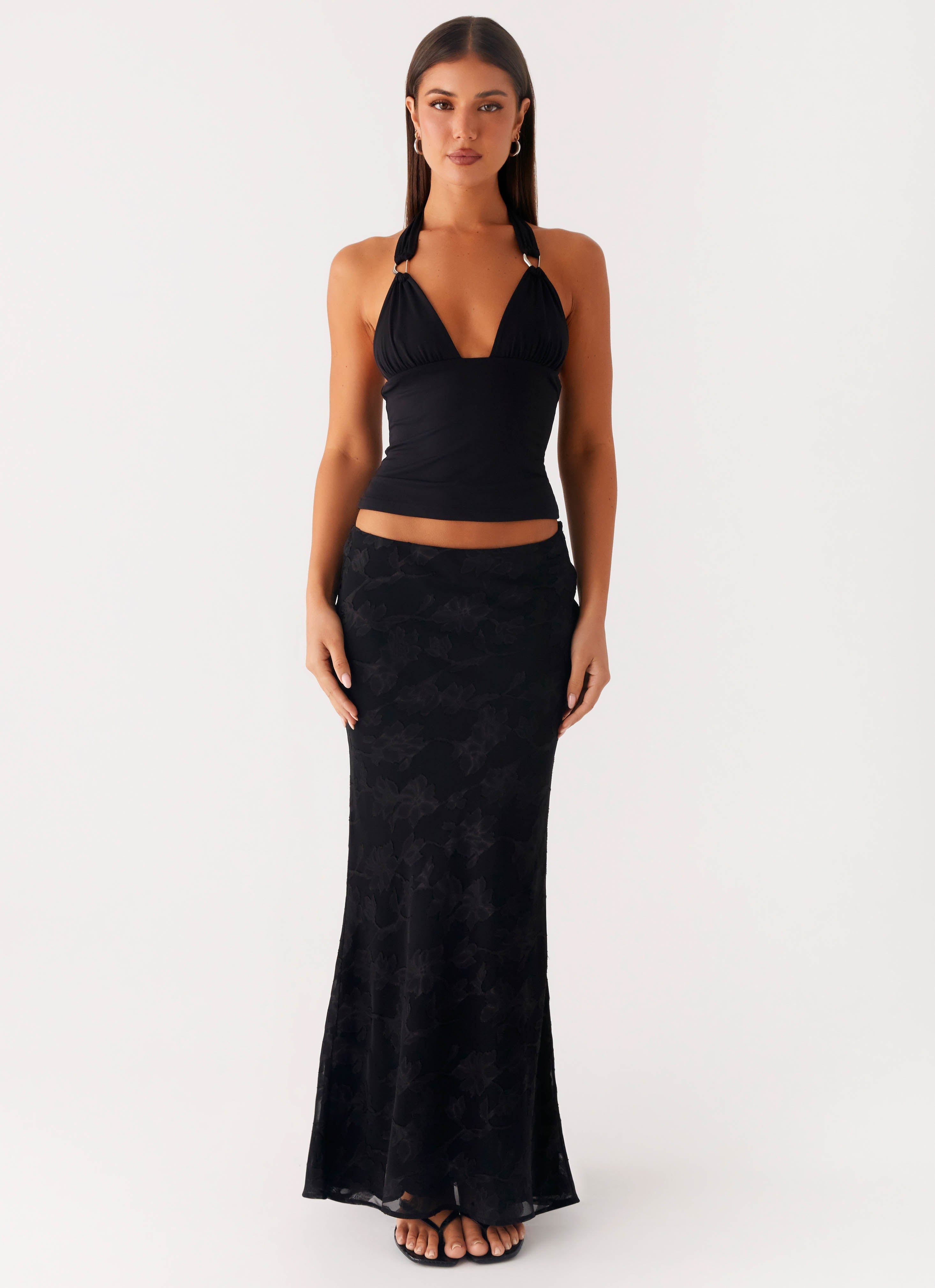 Starlit Maxi Skirt - Black