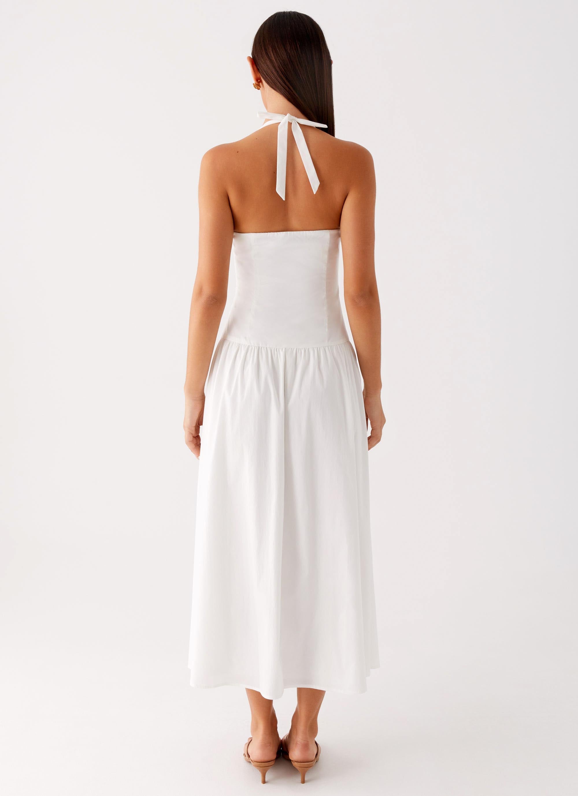 Vento Midi Dress - White