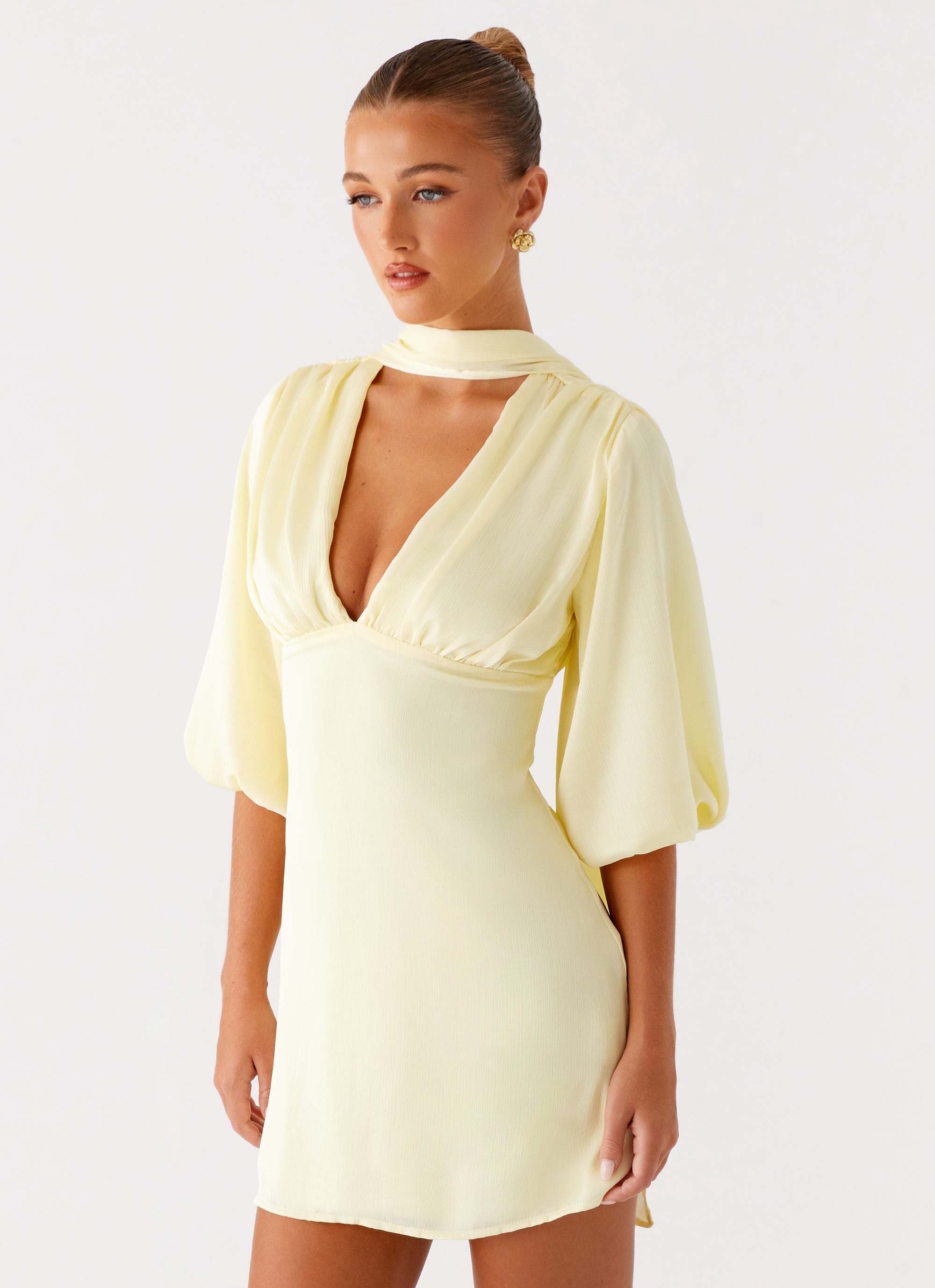 Mary Mini Dress - Yellow